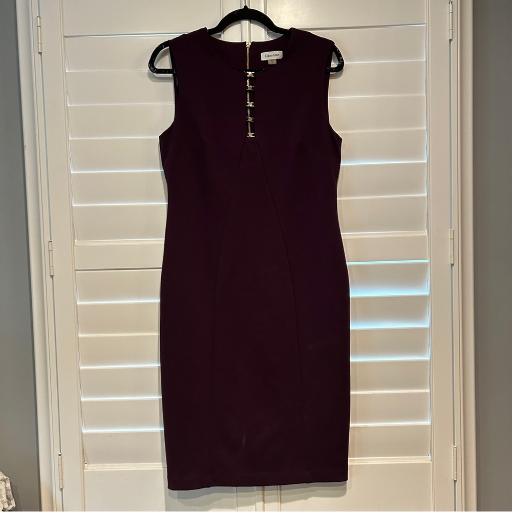 Calvin Klein Purple Sleeveless Dress